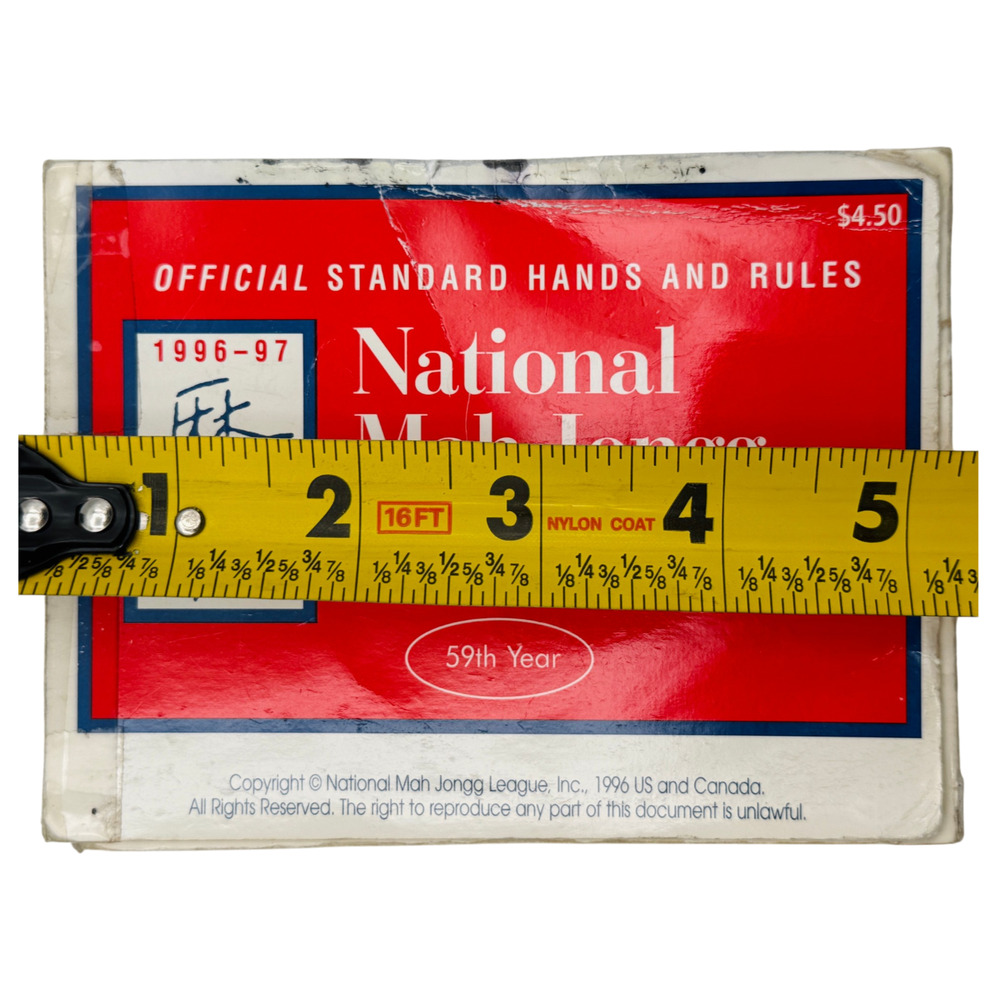 1996-97 National Mah Jongg League Official Standard Hands & Rules Card 59th READ - Picture 2 of 8